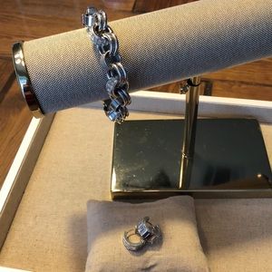 Banana Republic Silver Bracelet/Earring Set